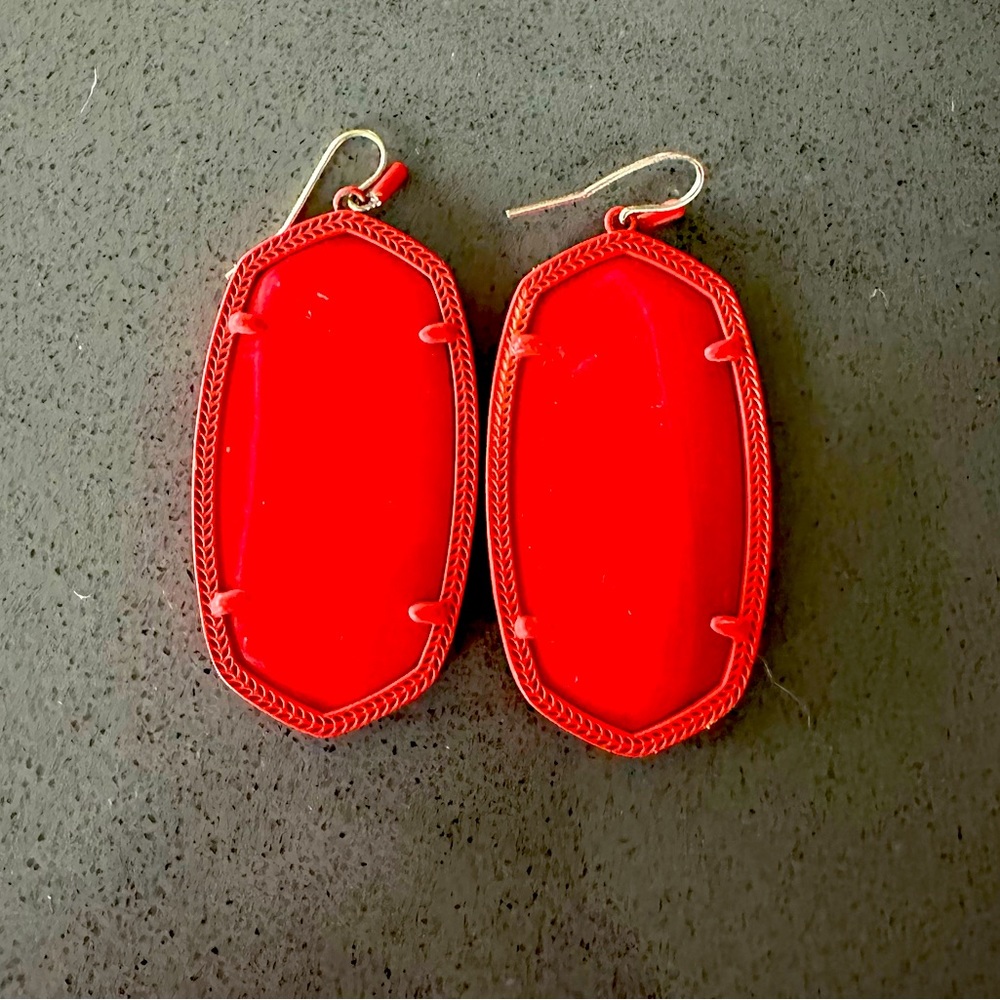 Red Kendra Scott earrings
